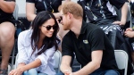 Prince Harry and his girlfriend Meghan Markle attend the wheelchair tennis competition at the Invictus Games in Toronto on Monday, Sept. 25, 2017. (Nathan Denette / THE CANADIAN PRESS)
