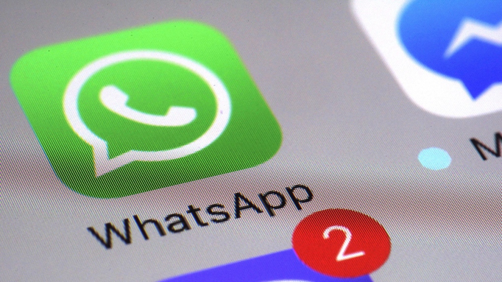 WhatsApp appears on a smartphone in New York