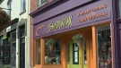 Angie Gilchrist's newly painted clothing and jewelry store Shadowfax, located on Foster Street in Perth, Ont. (CTV Ottawa)