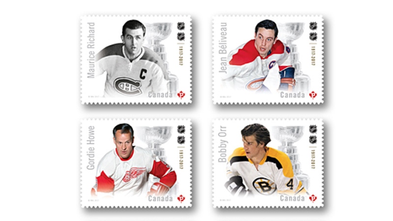 Canadian Hockey Legends issue stamps