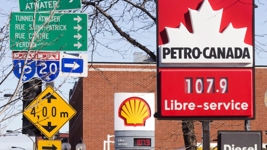 Gas prices in Montreal in 2016