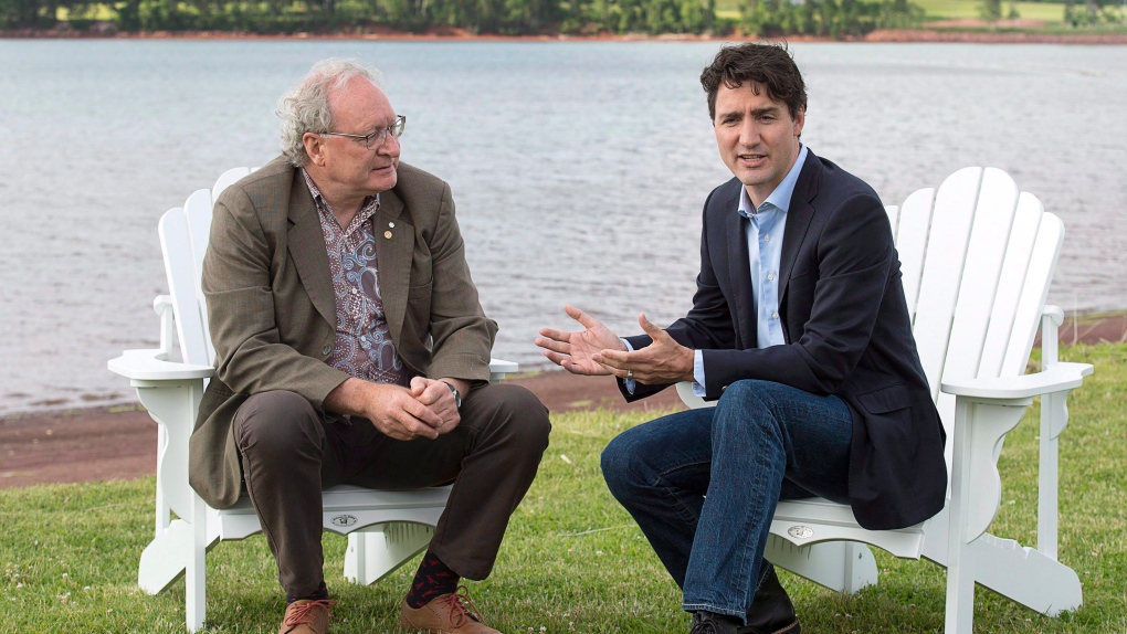 Justin Trudeau and Wade MacLauchlan