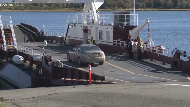 FILE - A ferry on the Saint John River in New Brunswick