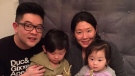 Eugene Kim, his wife Christine and their two children are seen in an undated image provided by the Kim Family. 