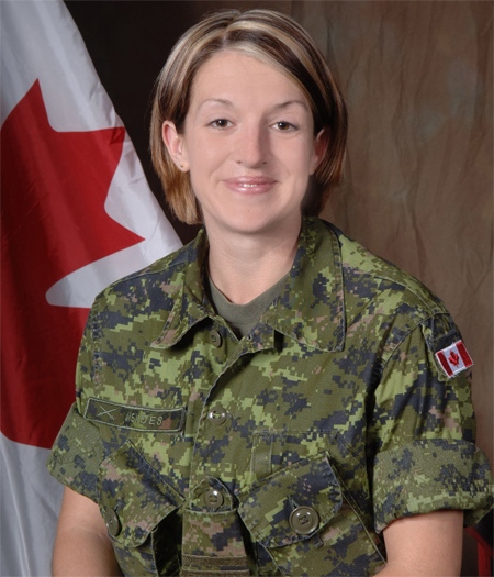Maj. Michelle Mendes, based in Ottawa, is seen in this image released by the Department of National Defence.