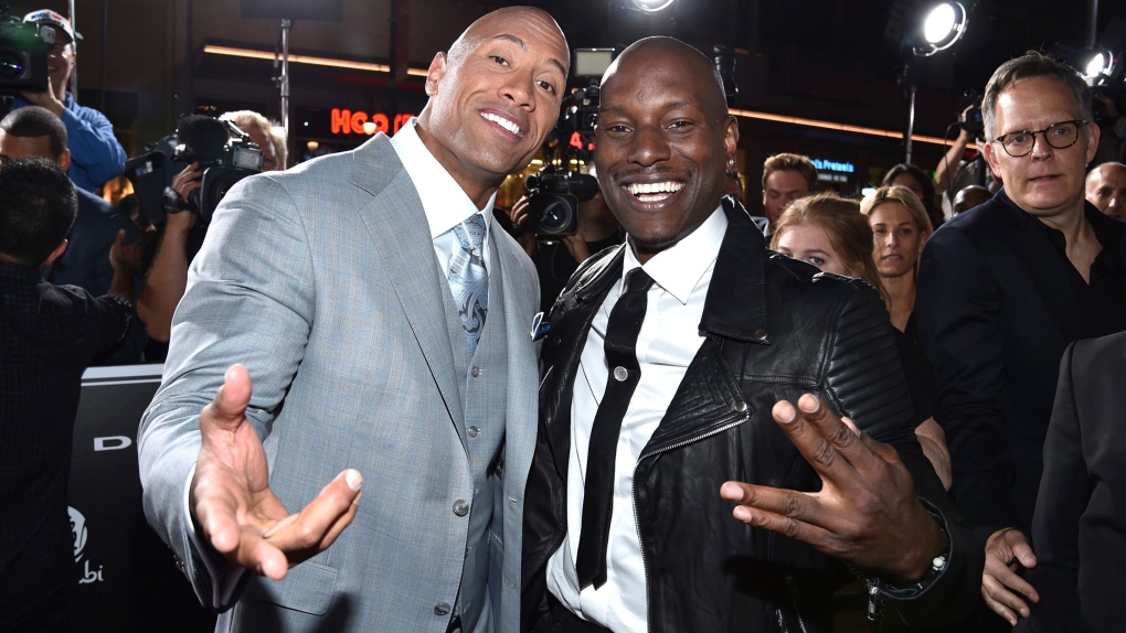 Tyrese and Dwayne Johnson