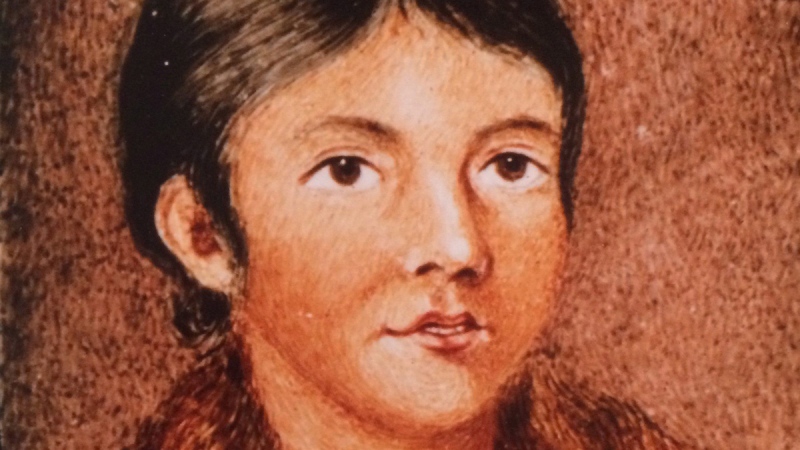 Mary March, also known by her Indigenous name as Demasduit, one of the last Beothuk, is shown in this painting by Lady Hamilton. (THE CANADIAN PRESS / HO-Library and Archives Canada)