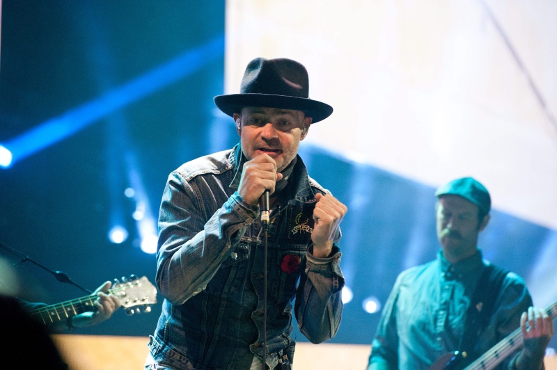 Singer, songwriter, poet and actor, Gord Downie, performs for 20,000 students and educators at WE Day Toronto at the Air Canada Centre on Wednesday, October 19, 2016. (MARKETWIRED PHOTO/WE Day)