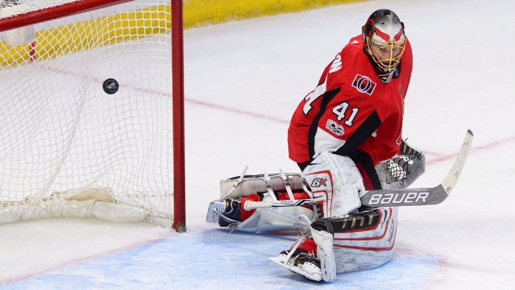 Ottawa Senators goalie Craig Anderson 