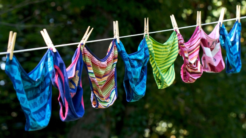 File image of underwear drying on a clothing line. (Chlot's Run/ Flickr)