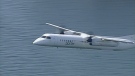 A Porter Airlines Bombardier Q400 aircraft takes off from the City Centre Airport in downtown Toronto, Monday, April 27, 2009.