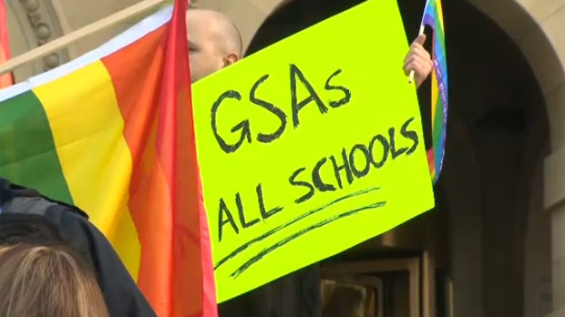 Gay-straight alliance sign - Alberta