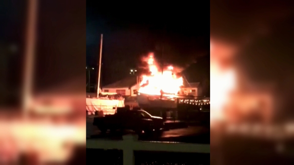 Nanaimo boat fire
