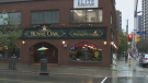 Witnesses tell CTV News a man was kicked out of the pub at Bank and Gloucester Streets only to return and be asked to leave again. He then allegedly smashed the front windows and made off with someone's wallet.

