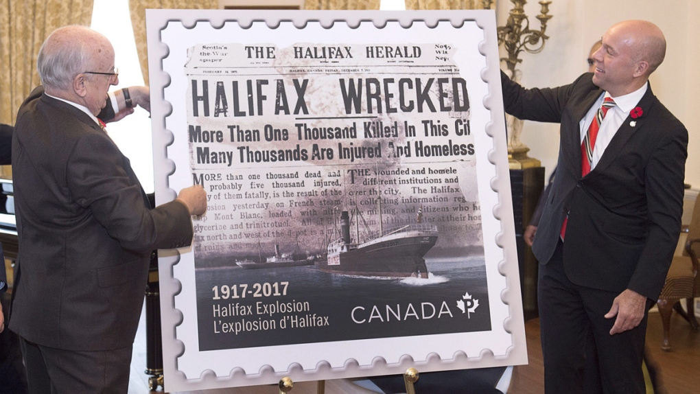 Canada Post Halifax Explosion commemorative stamp