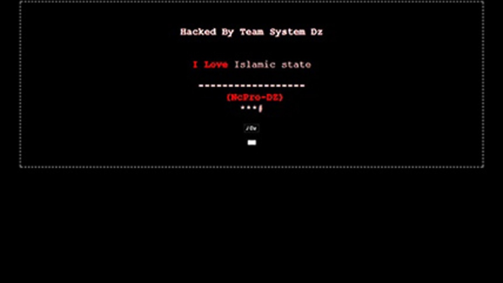 Prince Albert Police Service's hacked website