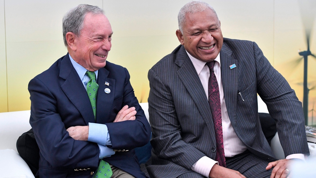 Michael Bloomberg and Frank Bainimarama