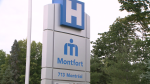 The Montfort Hospital sign is seen in this undated photo.