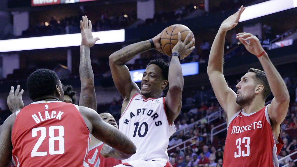 DeRozan pushes Raptors to win over Rockets
