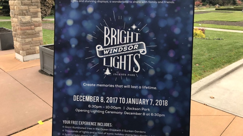 Bright Lights Windsor details announced in Jackson Park in Windsor, Ont., on Thursday, Nov. 16, 2017. (Rich Garton / CTV Windsor)