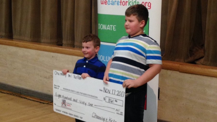 We care for Kids cheque presentation