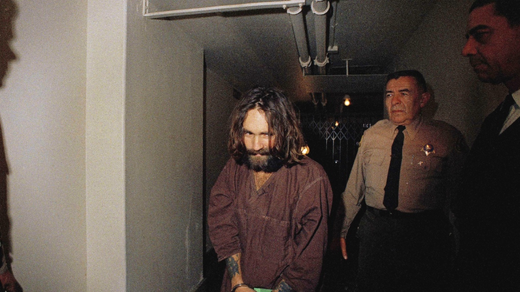Charles Manson heading to court in 1969