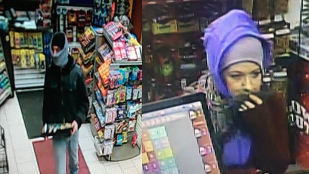 Gas station robbery suspects