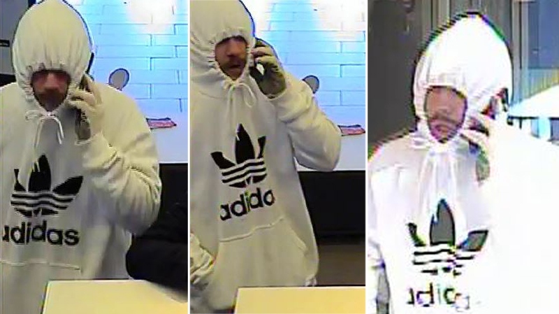 A suspect in a series of bank robberies in November in Ottawa is described as white, between 5'8 and 5'10, in his mid-20s with light or reddish facial hair. (Ottawa Police)
