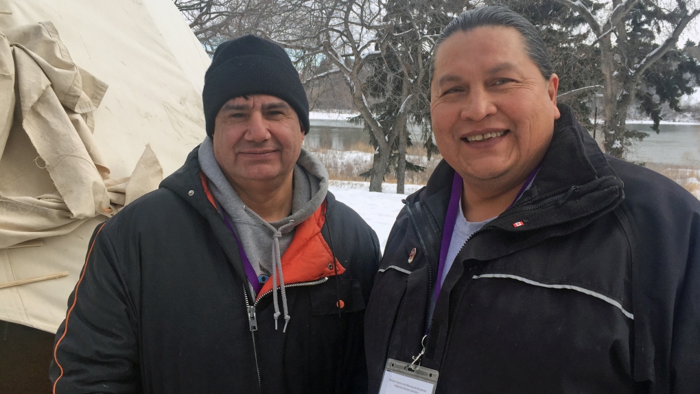 Firekeepers Ralph Arcand and Alvin Baptiste