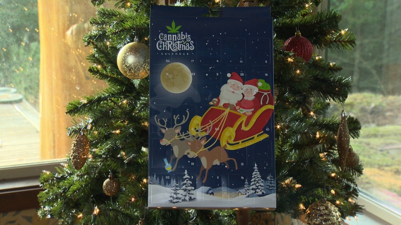 Rather than a daily dose of chocolate, the Cannabis Christmas Calendar offers a different strain of pot each day. Nov. 22, 2017 (CTV Vancouver Island)