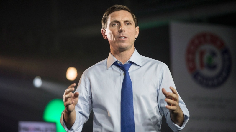 PC Leader Patrick Brown addresses the Conservative Party convention, in Toronto on Saturday, November 25, 2017. THE CANADIAN PRESS/Chris Young