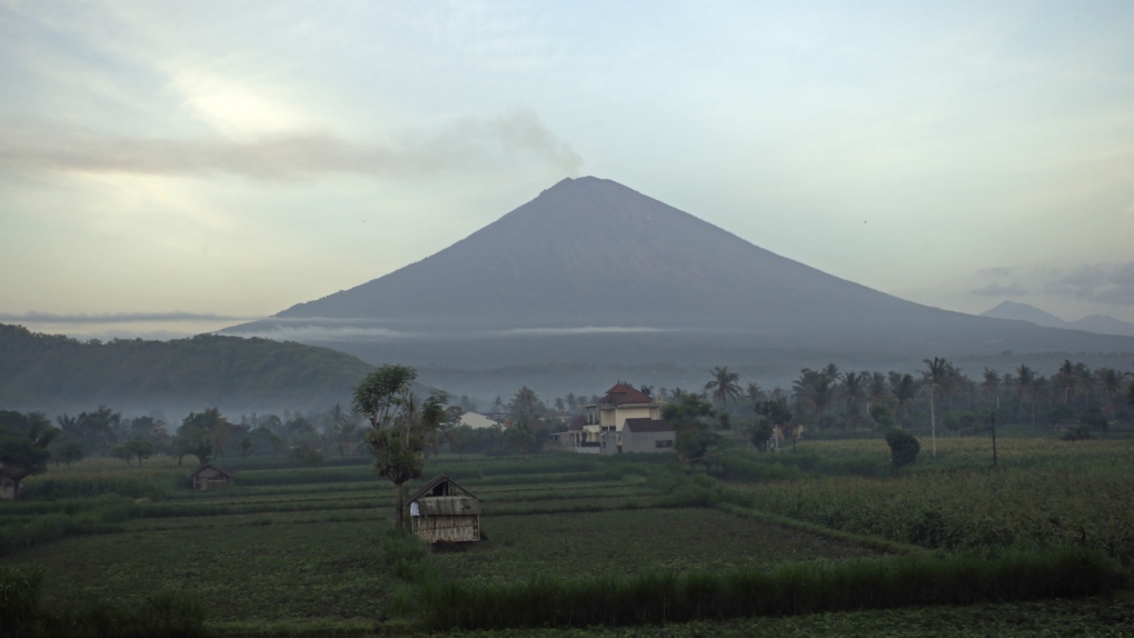 Smoke from Mount Agung