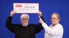 Susan Lang and Frances Brady of London won the top prize of $100,000 with INSTANT 25X WINNER WONDERLAND. (OLG)
