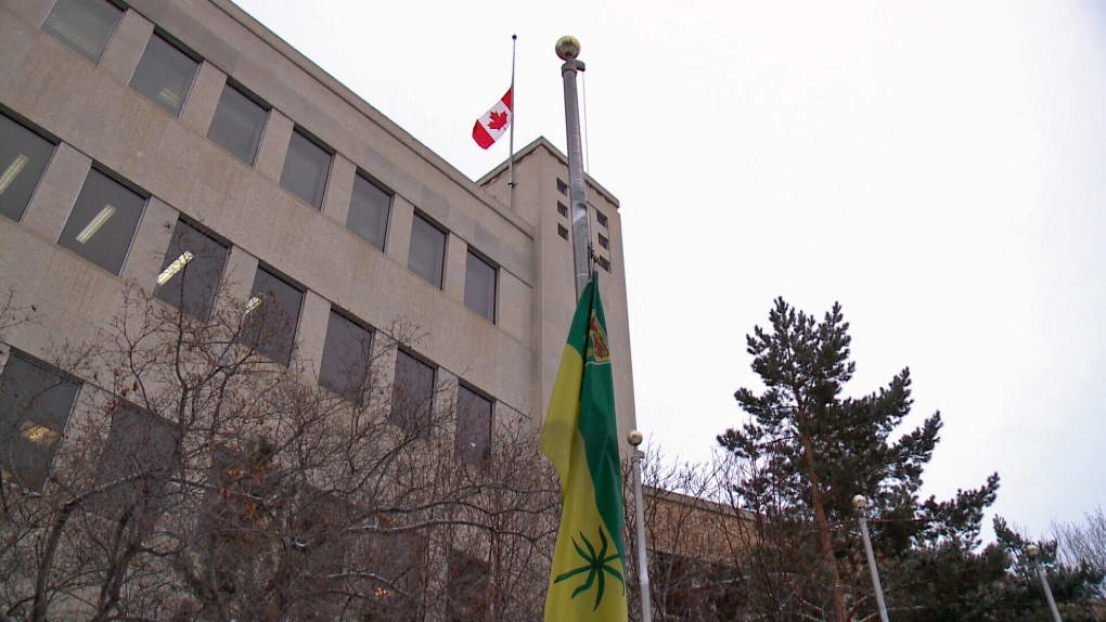 Flags half mast in Saskatoon
