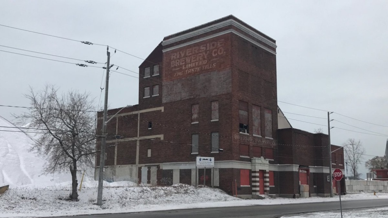 Riverside Brewing Company at 10000 block of Riverside Drive is recommended for demoliton by Windsor's Heritage Committee, Dec. 11, 2017 (Rich Garton / CTV Windsor)