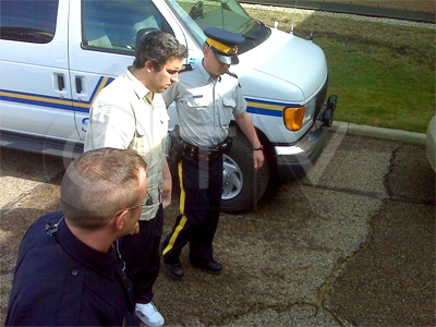 CTV News captured the first image of 29-year-old James Gary Urbaniak being escorted into court by police in handcuffs on Thursday, May 7th, 2009.