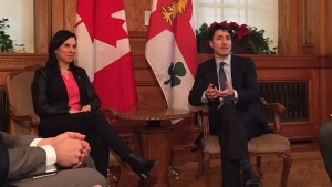 Montreal Mayor Valerie Plante with Prime Minister Justin Trudeau (CTV Montreal / Cindy Sherwin)