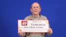 Thomas Tofflemire is the holder for winning ticket. (Courtesy OLG)