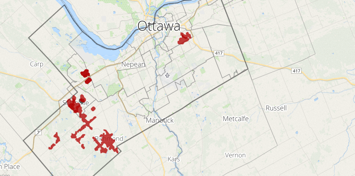 Power outages across Ottawa