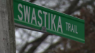 Swastika Trail sign.