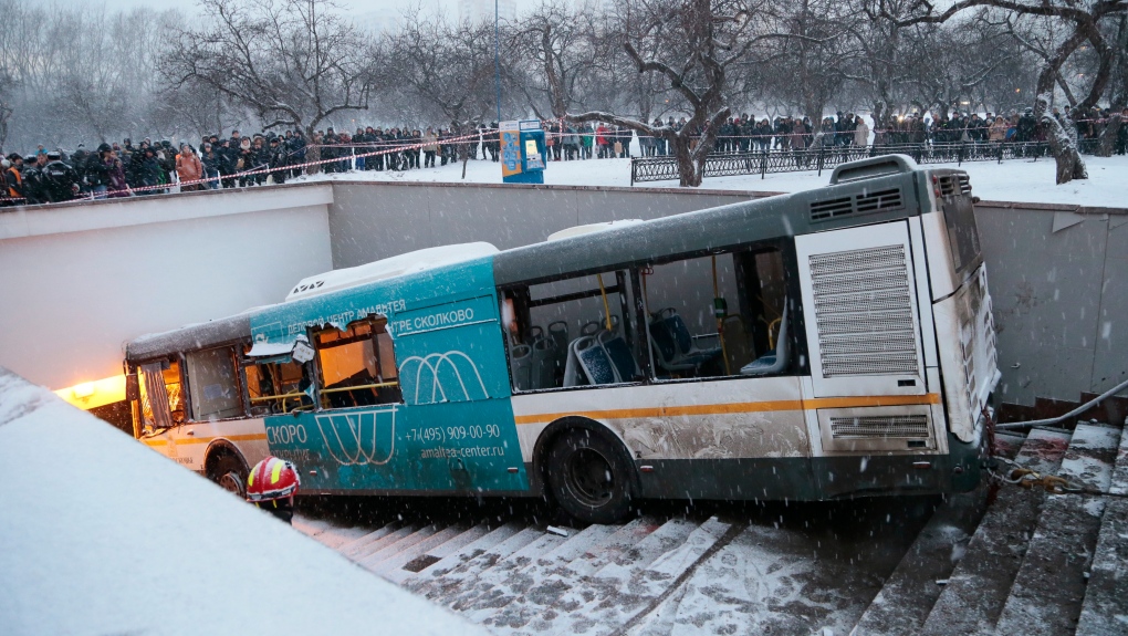 Bus crash in Moscow 