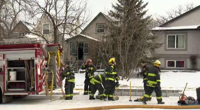 Firefighters battle blaze in Hill Street home