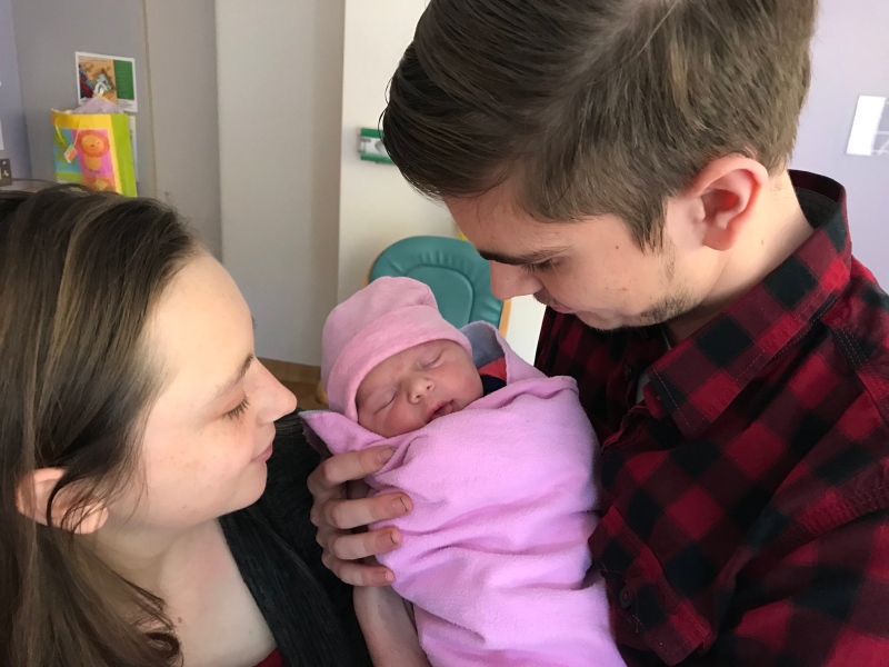 Skylar Louse Quiring-Abbott is the first baby born in 2018 in Windsor.