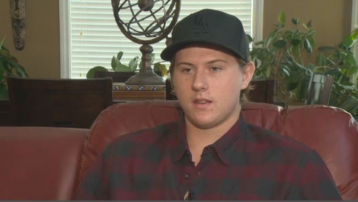 Carson Terpsma, 19, says a Yellow Cab driver dropped him off five kilometres away from his home in Beaumont when the meter reached $40 and he had no more money.