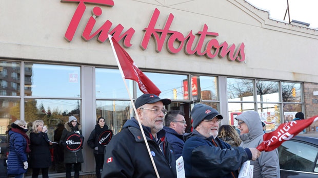 Tim Hortons face protests after minimum wage hike