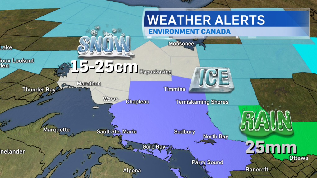Weather warnings across Northern Ontario Jan.11/18