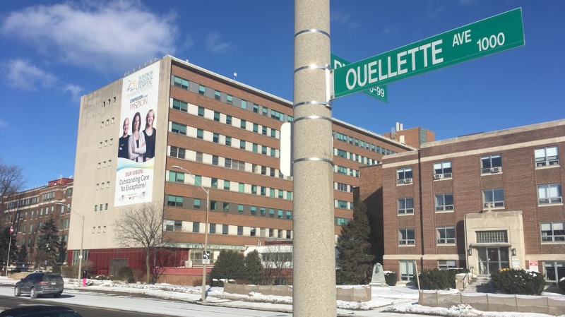 Windsor Regional Hospital’s Ouellette Campus in Windsor, Ont., on Thursday, Jan. 4, 2018. (Chris Campbell / CTV Windsor) 