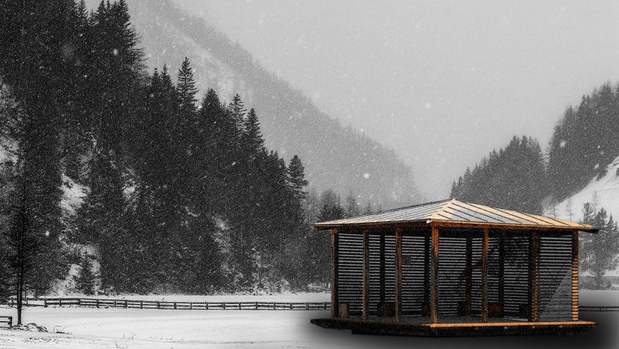 Winter River Pavilions