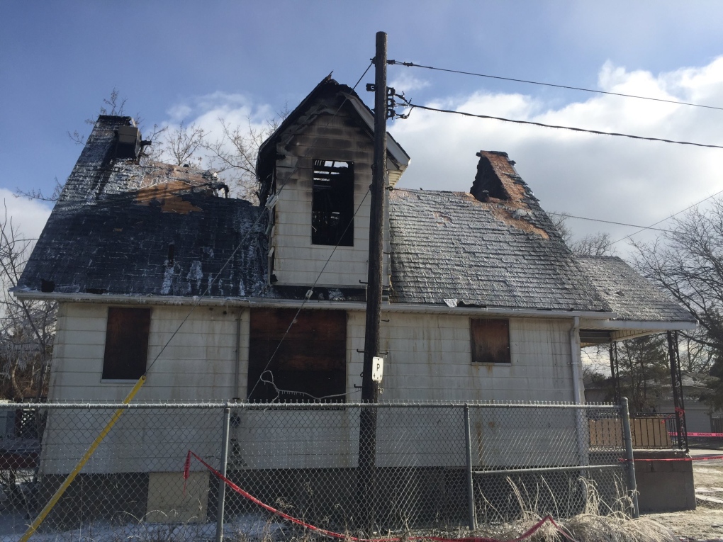 A vacant home was damaged extensively after a fire