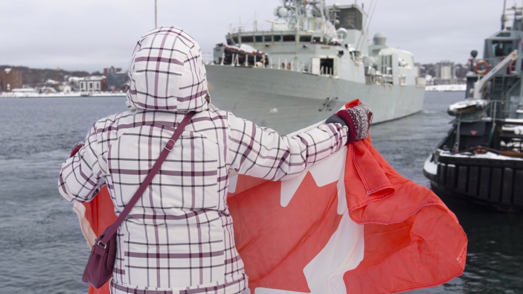 HMCS St. John's departs Halifax